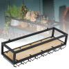 ZEELYDE Wine Rack,Ceiling Shelf Hanging Height Adjustable, with 1m Long Iron Chain Industrial Retro Shelves, with Glass Holder, Iron Pipe Bar/Kitchen Decorative Rack view 1