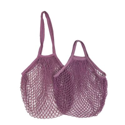 1pcs Reusable Shopping Bags Portable Net Bag Fruit Vegetable Storage Eco-friendly Cotton Foldable Mesh Bag, For Shopping Tote (Color : Purple Pink 12, Size : S-10x35x38cm)