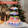 Cupcake Stand with Rechargeable Light - 4 Tiered Cupcake Tower Tree - Clear Cupcake Holder for 52 Cupcakes - Led Dessert Pastry Display Stand for Parties, Celebrations, and Events view 2