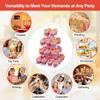 Cupcake Stand with Rechargeable Light - 4 Tiered Cupcake Tower Tree - Clear Cupcake Holder for 52 Cupcakes - Led Dessert Pastry Display Stand for Parties, Celebrations, and Events view 4