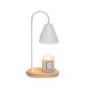 LIOONS Stylish Candle Lamps Creative Melting Wax Lamp Lamp Dimmable Wooden Base Candle Warmer Lamp with 2 Bulbs for Candle Lamp Large Small Jar Candles Home Decoration view 1