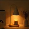 LIOONS Stylish Candle Lamps Creative Melting Wax Lamp Lamp Dimmable Wooden Base Candle Warmer Lamp with 2 Bulbs for Candle Lamp Large Small Jar Candles Home Decoration view 4