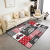 Erosebridal Red Tractor Area Rug for Boys, Construction Tractor Rug 5x7 Kids Teens Equipment Trucks Indoor Floor Mat Black White Construction Vehicle Accent Rug Set Bedroom Playroom Decor view 1