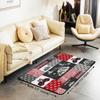 Erosebridal Red Tractor Area Rug for Boys, Construction Tractor Rug 5x7 Kids Teens Equipment Trucks Indoor Floor Mat Black White Construction Vehicle Accent Rug Set Bedroom Playroom Decor view 3