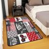 Erosebridal Red Tractor Area Rug for Boys, Construction Tractor Rug 5x7 Kids Teens Equipment Trucks Indoor Floor Mat Black White Construction Vehicle Accent Rug Set Bedroom Playroom Decor view 4