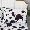 SDY 4PCS Cow Sheet Full, Super Soft Microfiber Cow Print Sheets, for Girls,Boys,Kids Teens and Cow Animal Lovers,with 1 Fitted Sheet+ 1 Flat Sheet + 2 Standard Pillowcase view 3