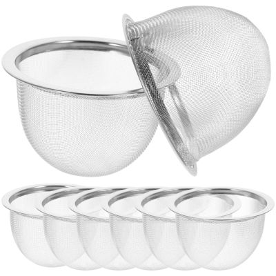 CALLARON Teapot Infuser Insert Tea Infuser Basket 8pcs Stainless Steel Tea Filter Metal Teapot Replacement Mesh Strainer Insert for Loose Leaf Coffee Coffee Brewers 7.2 * 6cm