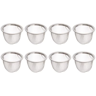CALLARON 8Pcs Stainless Steel Tea Filter 2.55x2.16inch Loose Leaf Tea Steeper Mesh Tea Strainer Basket Replacement Tea Infuser Coffee Strainer for Loose Tea Coffee Strainer Accessories
