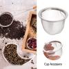 CALLARON 8Pcs Stainless Steel Tea Filter 2.55x2.16inch Loose Leaf Tea Steeper Mesh Tea Strainer Basket Replacement Tea Infuser Coffee Strainer for Loose Tea Coffee Strainer Accessories view 4