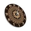 Timethink 15 Inch Oriental Mandala Tile with Star of David Wall Clock, Jewish Judaica Artwork Decorative Hebrew Numbers Silent Non Ticking Wall Clock Battery Operated for Bedroom Living Room Office view 3