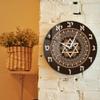 Timethink 15 Inch Oriental Mandala Tile with Star of David Wall Clock, Jewish Judaica Artwork Decorative Hebrew Numbers Silent Non Ticking Wall Clock Battery Operated for Bedroom Living Room Office view 4