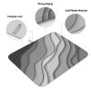 Abstract Wavy Ombre Gray Dish Drying Mats for Kitchen Counter, Modern Geometric Stripes Microfiber Absorbent Dish Drainer/Rack Mat,Reversible Hangding Quick Drying kitchen Mat, 18x24 Machine Washable view 2
