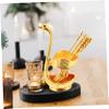 1 Set Swan Spoon Dessert Forks with Organizer Stirring Spoon Swan Figure Base Forks Holder Soup Mini Ice Cream Metal with Stand Coffee Alloy Gold and Silver view 4