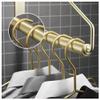 GZHERVICES Home Rotary Drying Rack, Folding Clothes Gold Brushed Drying Clothes Shelves, Wall-Mounted Laundry Room Closet Light, Luxury Towel Hanging (Color : Brass, Size : 31x18cm) view 2