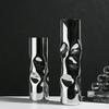 TATSEN Floral Ornaments Simple Model Room Living Room TV Cabinet Creative Design Electroplating Glass Flower Vase Ornaments Decoration Desktop Decorative Container view 3