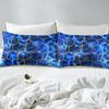 Blue Marble Full Size Duvet Cover Boys Girls Honeycomb Bedding Set for Kids Modern Marble Aesthetic Comforter Cover Set Geometrical Gold Black Navy Blue Bedspread Cover Room Decor Bedclothes Zipper view 4