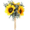 FOMIYES Simulated Sunflower Bouquet Lifelike Sunflower Artificial Sunflower Bouquet Long Stem Fake Flowers Bouquet for Bride Wedding Decor view 1