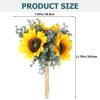 FOMIYES Simulated Sunflower Bouquet Lifelike Sunflower Artificial Sunflower Bouquet Long Stem Fake Flowers Bouquet for Bride Wedding Decor view 3
