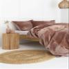 Sophia-Art 3 Pcs Velvet Bedding Duvet Cover Set with Zipper Closure and Corner Tie with 2 Pillow Shams, Comforter Not Included (Rose, Oversized King 120" W x 120" L) view 2