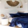 Sophia-Art 3 Pcs Velvet Bedding Duvet Cover Set with Zipper Closure and Corner Tie with 2 Pillow Shams, Comforter Not Included (Royal Blue, Queen 90" W x 90" L) view 2