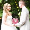 Wedding Ring Pillow, 6.7 Inch Foam Roses Heart Shaped Hanging Wedding Ring Pillow Box with Ribbon, Bridal Ring Pillow Ring Cushion for Wedding Party Decoration Supplies view 2