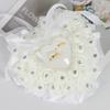 Wedding Ring Pillow, 6.7 Inch Foam Roses Heart Shaped Hanging Wedding Ring Pillow Box with Ribbon, Bridal Ring Pillow Ring Cushion for Wedding Party Decoration Supplies view 3