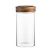 EISTEE Storage Jar,Glass Jars,Food Storage Canisters,Airtight Sealed Clear Glass Canisters, Kitchen Food Storage Container for Serving Tea, Coffee Beans, Nuts, Spice, Sugar,300ML (Size : 1000ML) view 1