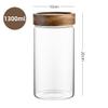 EISTEE Storage Jar,Glass Jars,Food Storage Canisters,Airtight Sealed Clear Glass Canisters, Kitchen Food Storage Container for Serving Tea, Coffee Beans, Nuts, Spice, Sugar,300ML (Size : 1000ML) view 2
