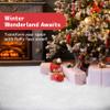 PREXTEX 2 Pack Fake Snow Blanket Rolls - 94.5" x 31.5" Artificial Snow Blanket for Christmas Village Houses - Soft White Christmas Backdrops for Photography, Winter Wonderland Decorations, Tree Skirts view 2