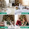 PREXTEX 2 Pack Fake Snow Blanket Rolls - 94.5" x 31.5" Artificial Snow Blanket for Christmas Village Houses - Soft White Christmas Backdrops for Photography, Winter Wonderland Decorations, Tree Skirts view 4