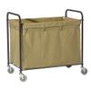 Katzowen Professional Service Trolley Sturdy Iron Frame for Motel, Hotel Room & Laundry Room - Large Commercial Housekeeping Trolley with Wheels & Bag view 1