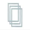 Millbrook Collection Country Chic Wood Picture Frames, 3-Pack, 11x14" - Sky Blue, Narrow - 1-1/2" Face Solid Wood Molding for Photos, Artwork & Prints Includes Acrylic Glazing - Made in USA view 1