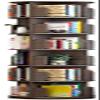 Katzowen Small Bookshelf Brown Rotation Bookcase, Large Wooden for Bedroom/Office/Living Room, 2-6 Layers Optional view 1