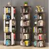 Katzowen Small Bookshelf Brown Rotation Bookcase, Large Wooden for Bedroom/Office/Living Room, 2-6 Layers Optional view 4