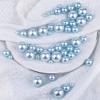 150Pcs Light Blue Polished No Hole Faux Pearl Beads for Vase Filling Decorations, Plastic Pearls Vase Fillers, Table Scatters, Wedding Centerpiece, Home Decor, 8/14/20 mm view 2