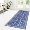 Unique Loom Timeless Collection Area Rug - Florence (2' 6" x 12' 2" Runner, Navy Blue/ Ivory) view 1