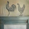 Dominique Chicken Stencil - 2 Overlay Chicken Wall Design - Farmhouse Chicken Decoration - DIY Kitchen Decor (Large) view 2