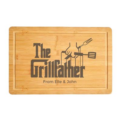Gifts for Dad on Fathers Day, Personalized Cutting Board For Daddy, Grill Master - Custom Dad Gifts from Daughter, Wife - Grandpa Gifts from Grandchildren