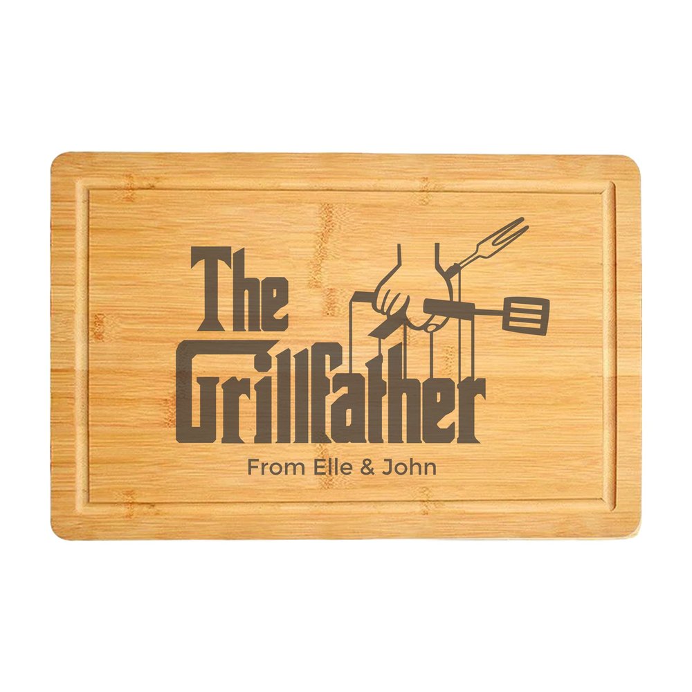 Gifts for Dad on Fathers Day, Personalized Cutting Board For Daddy, Grill Master - Custom Dad Gifts from Daughter, Wife - Grandpa Gifts from Grandchildren