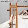 IMPREC Wooden Coat Hanger, Modern Vertical Coat Hanger Furniture Coat Hanger The Bold Main Pole Can Hang A Lot of Clothes Put A Lot of Items at The Bottom (Color : Brown, Size : 57.5x35x174cm) view 2
