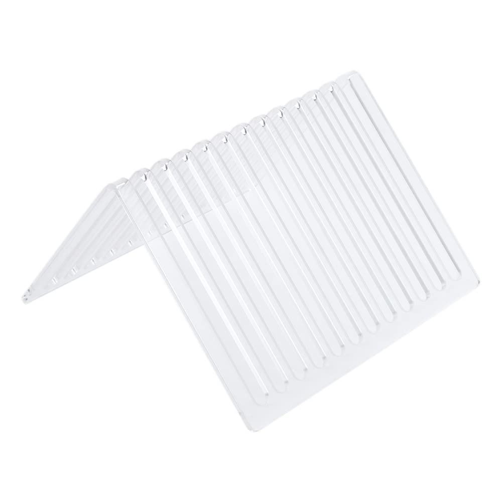 Leadigol Clear Acrylic Record Display Rack Magazine Rack, Triangle File Holder Acrylic Albums Holder Newspaper Holder Photography Props for Office Home