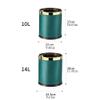 DYPASA Garbage Can Double-Layer Trash Can Round No Lid Trash Cans Creative Household Large Garbage Cans Kitchen Living Room Bathroom Toilet Office Waste Paper Basket Wastepaper Basket (Color : 14L) view 2