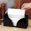 2Pack Paper Towel Dispenser Countertop, Black Acrylic Paper Towel Holder for Bathroom Folded Paper Towel Dispenser Clear Trifold Napkin Holder for Z-fold, C-fold, MultiFold Trifold - Home Kitchen view 3