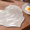ARTABLE Lace Doily Placemats Round Lace Place Doilies Embroidered Flower Cup Mat Vase Mat for Table Topper Home Decoration Dinner Table (12'' Round 4pcs Set, Cream) view 1