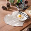 ARTABLE Lace Doily Placemats Round Lace Place Doilies Embroidered Flower Cup Mat Vase Mat for Table Topper Home Decoration Dinner Table (12'' Round 4pcs Set, Cream) view 2