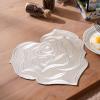 ARTABLE Lace Doily Placemats Round Lace Place Doilies Embroidered Flower Cup Mat Vase Mat for Table Topper Home Decoration Dinner Table (12'' Round 4pcs Set, Cream) view 3