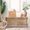 Tatuo Seagrass Magazine Baskets Magazine Holder Tall Narrow Woven Storage Wicker Basket Floor Bathroom Home Office Handwoven Holder for Books, Newspaper, File and Mail(Light Brown) view 4