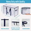 VENO 10 Pack Moving Bags and Large Christmas Storage Bins with lids. Alternative to Moving Boxes, Packing Supplies for College. Extra Large Heavy Duty Totes for Packaging (Clear, 10 Pack) view 3