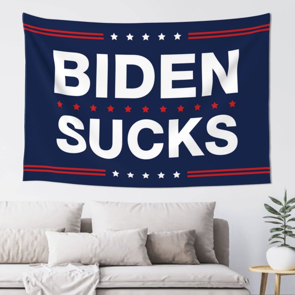 CakJuice Funny Sogns Biden Sucks Tapestry Funky Decor Bedroom Decorations (Size : 100X150CM)