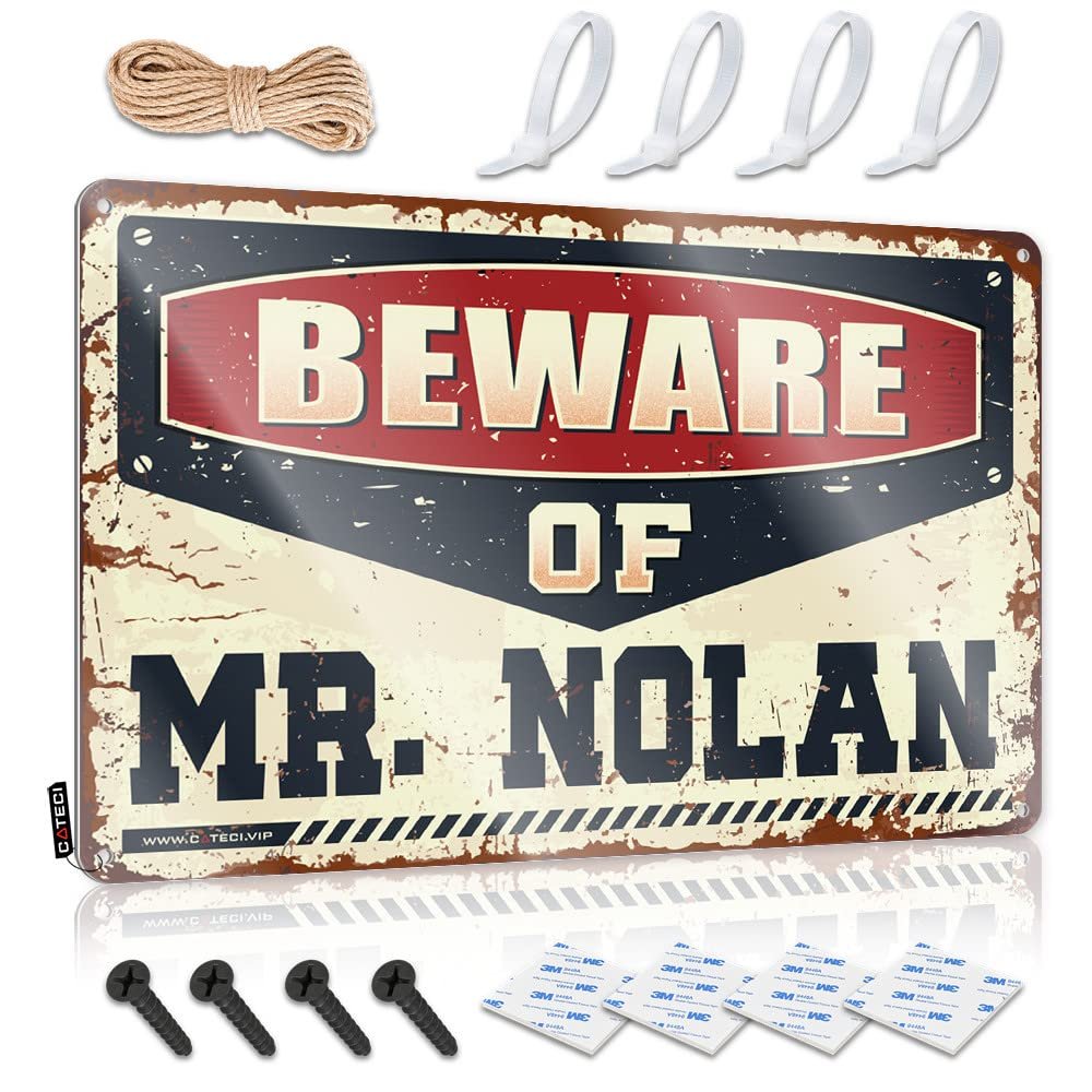 Abipuir Cave Man Bar Beware of Mr. Nolan Tin Sign Teen Boy Room Decor Box Signs (Size : 20X30CM)